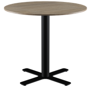 Black Plus Cafe Table - 80cm Rd